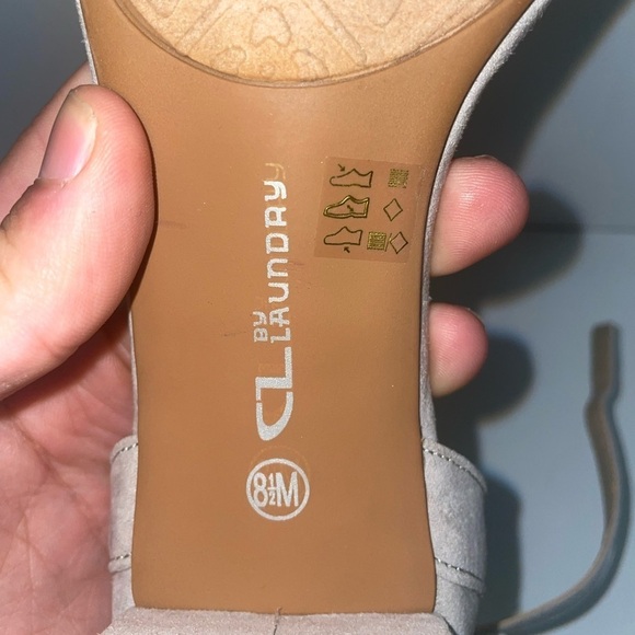 Gray tassel heels gray suede heels block heels ankle strap heels - Picture 6 of 10